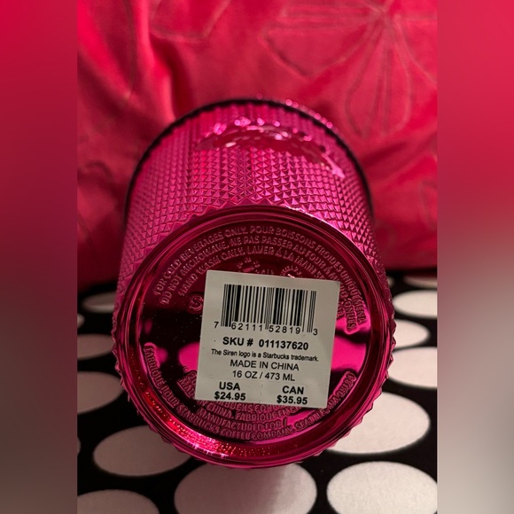 Starbucks Sangria Studded Tumbler 2022 Fall Winter Holiday Bling (16 oz Grande) - Picture 5 of 7